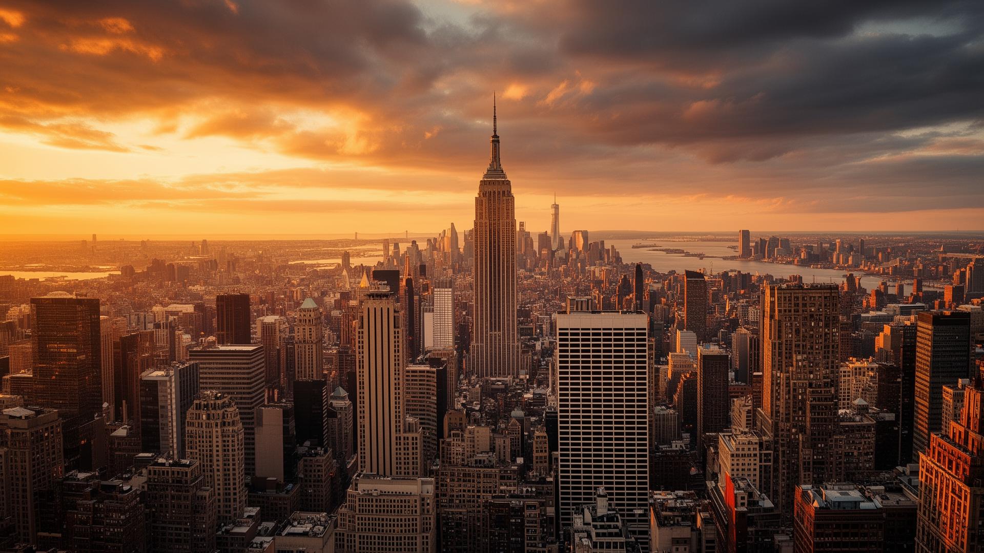 Premium Queens NY neighborhood at golden hour